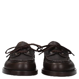 Brown Leather Slip-On Loafers