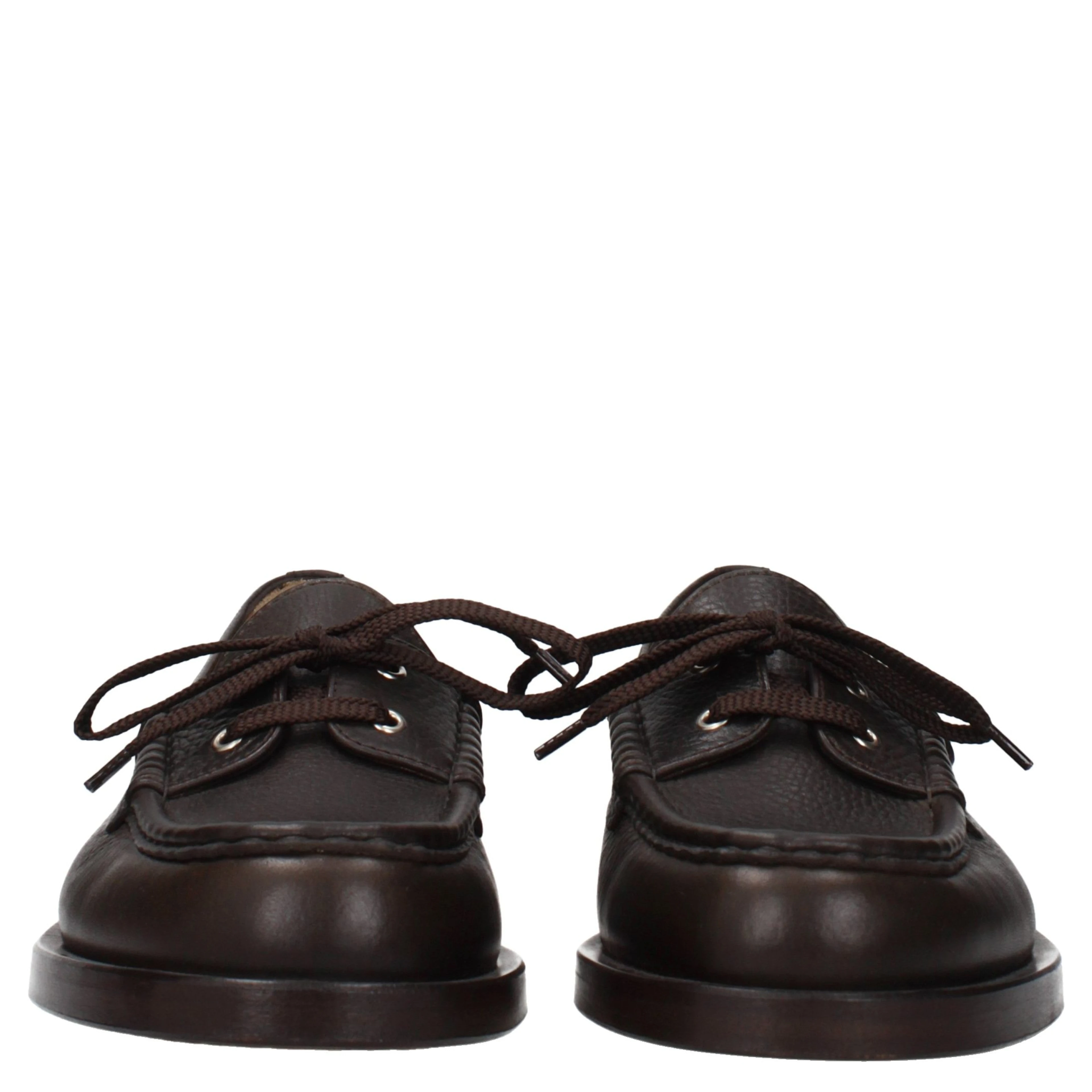 Brown Leather Slip-On Loafers