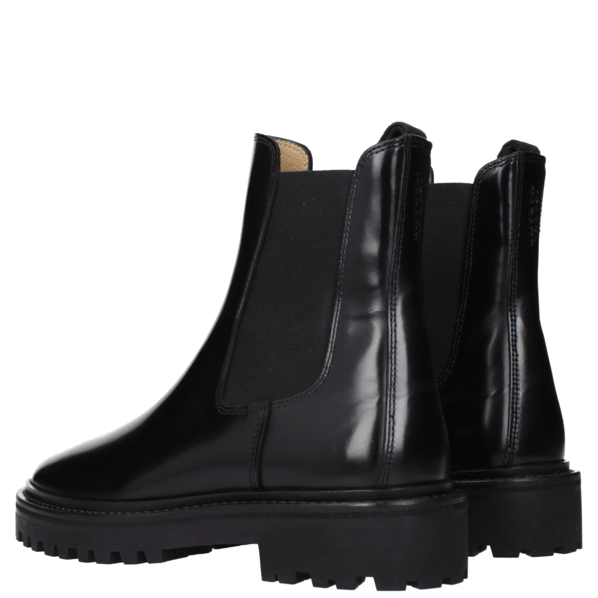 Black Leather Ankle Boots
