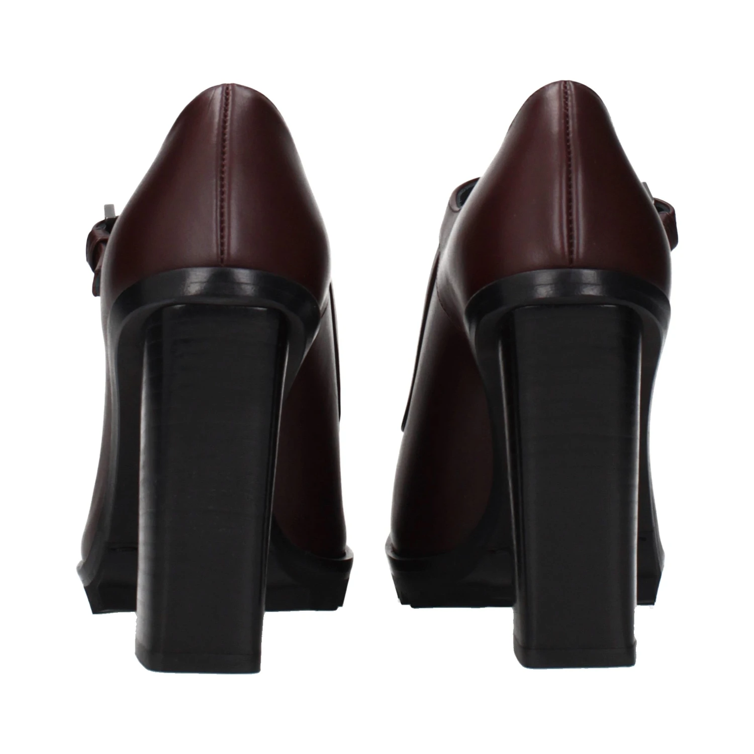 Brown Leather High Heel Pumps