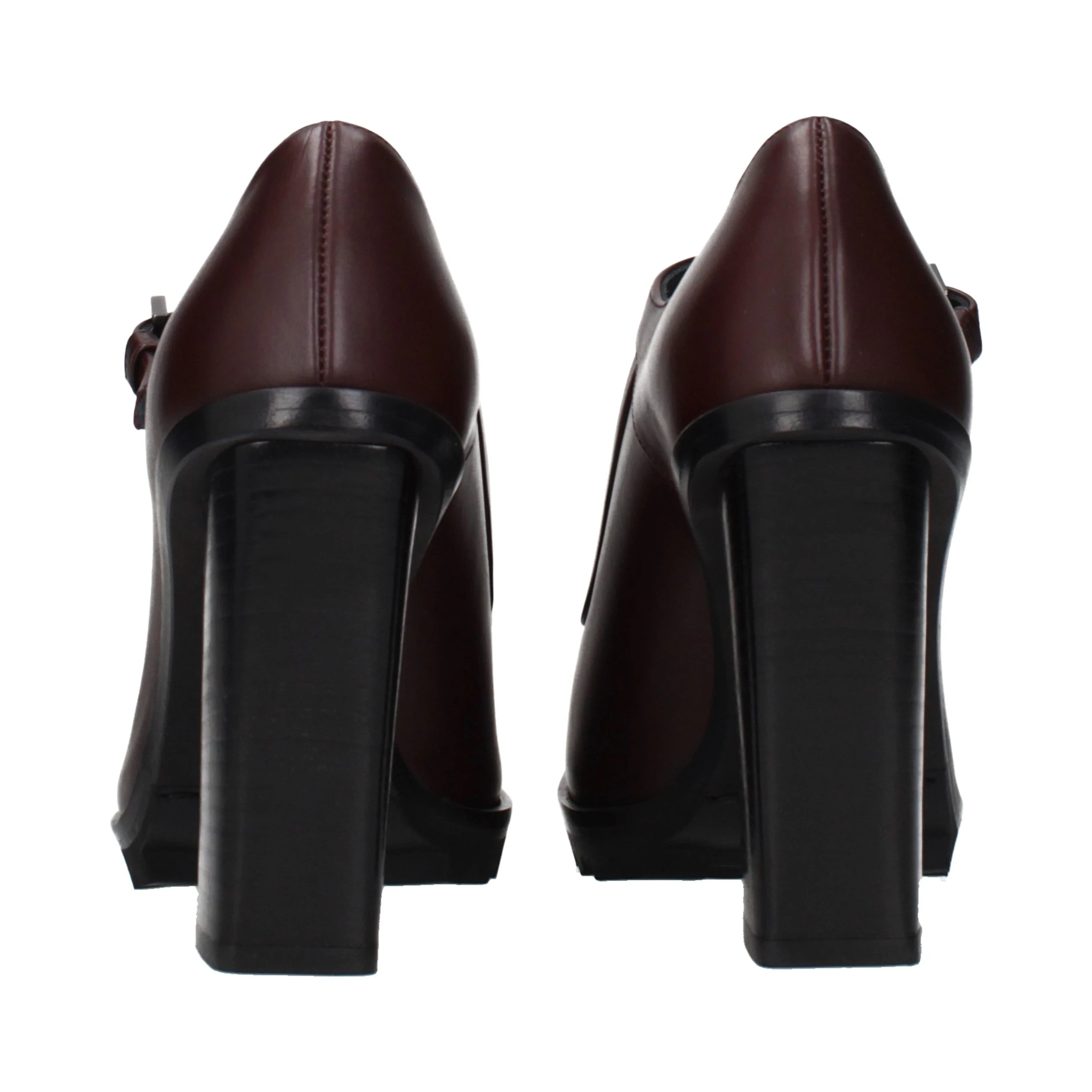 Brown Leather High Heel Pumps