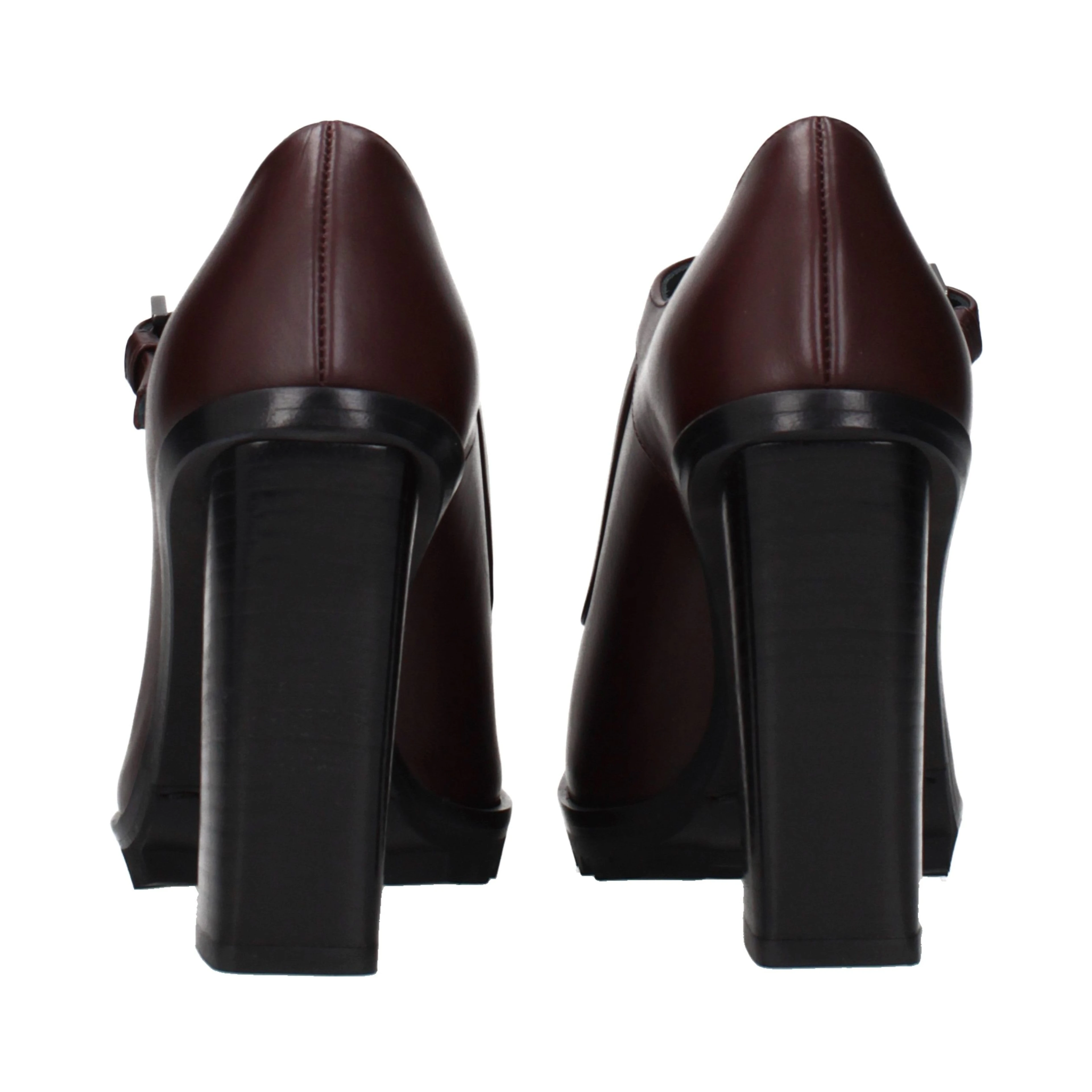 Brown Leather High Heel Pumps