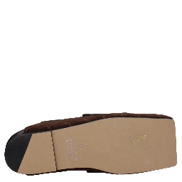 Brown Leather Slip-On Loafers
