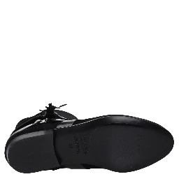 Black Leather Ankle Boots