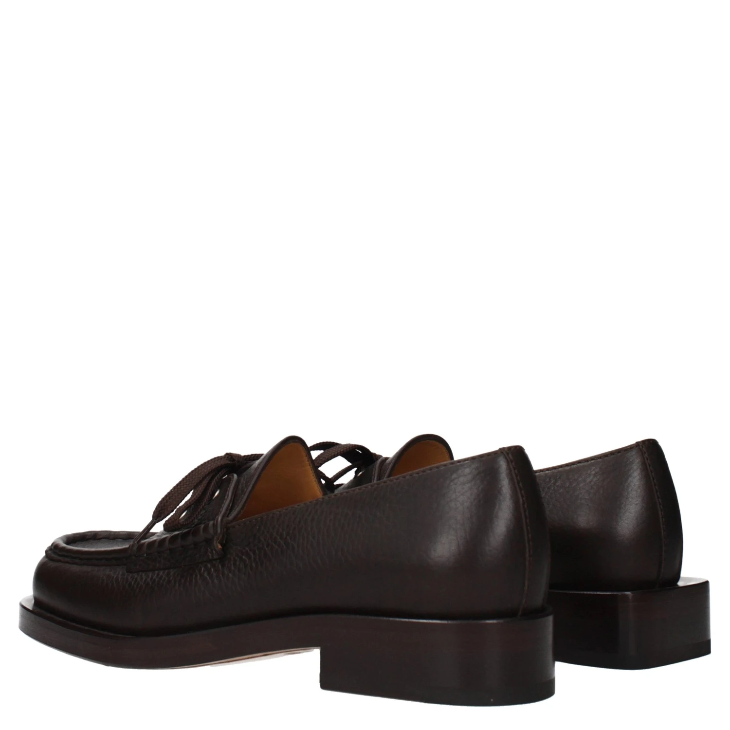 Brown Leather Slip-On Loafers