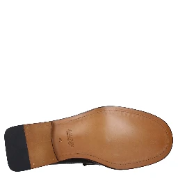 Brown Leather Slip-On Loafers