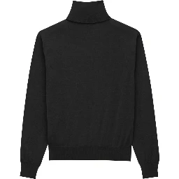 CASHMERE, WOOL AND SILK TURTLENECK PULLOVER