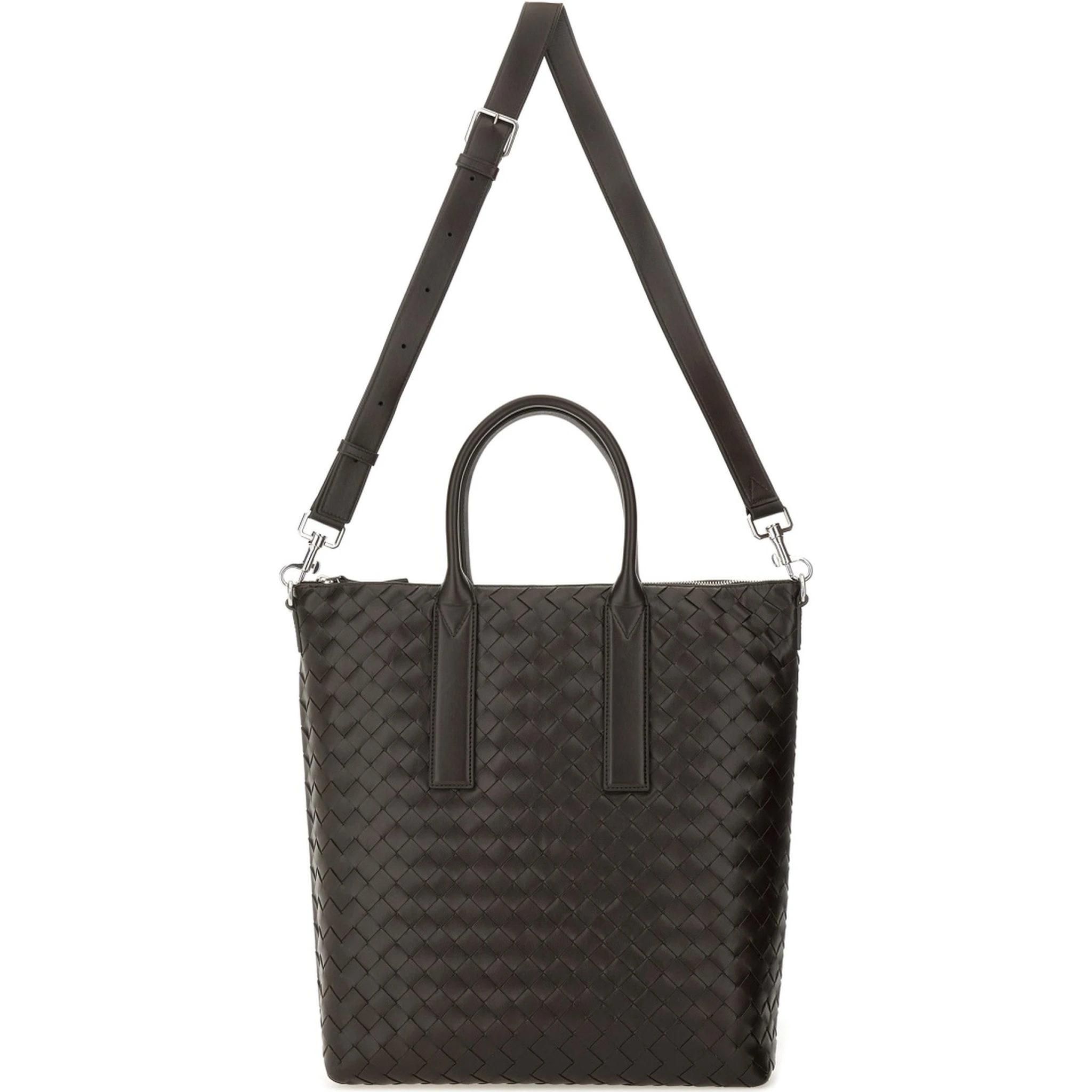 "NORTH-SOUTH" WOVEN TOTE BAG