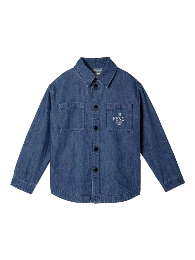 DENIM SHIRT WITH LOGO