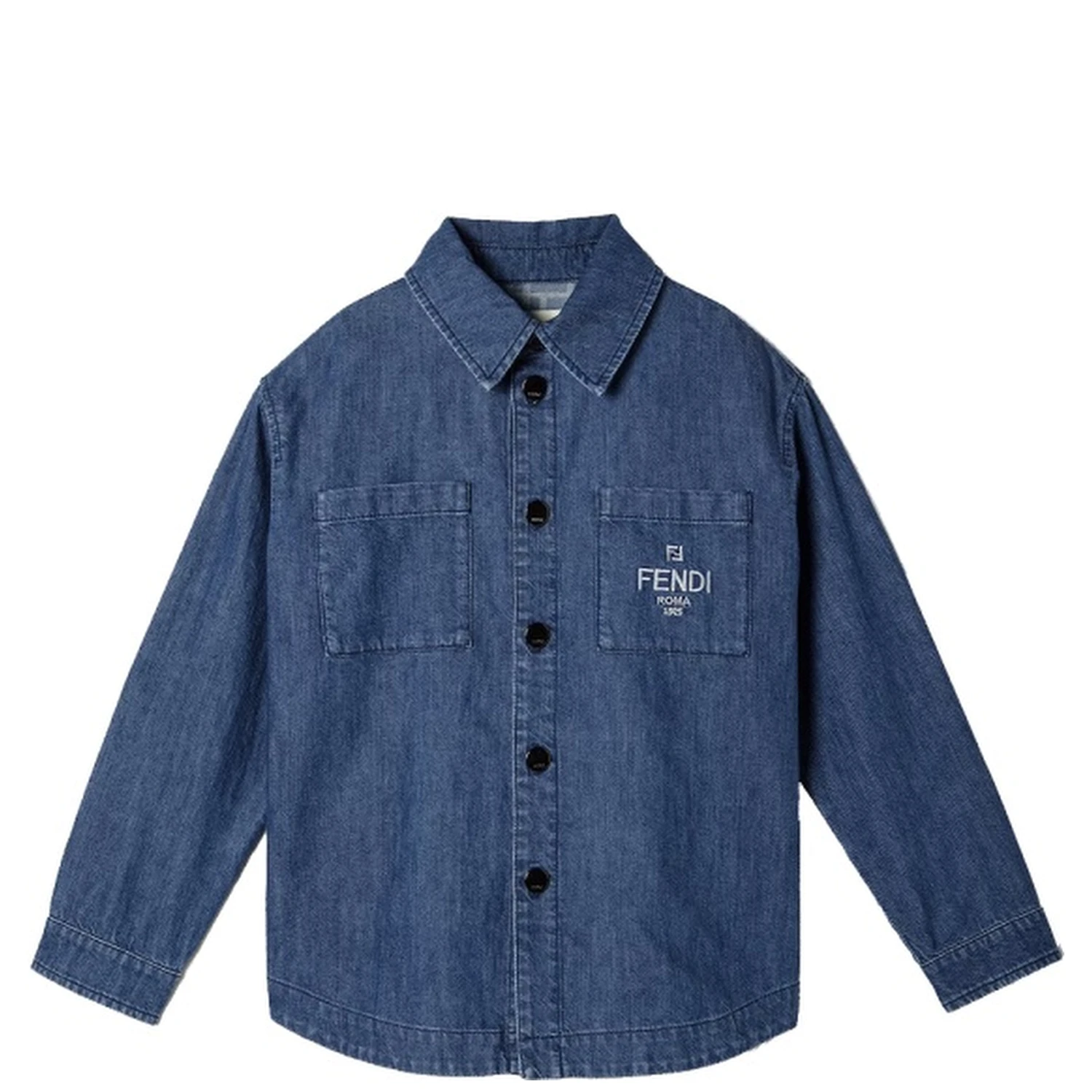 DENIM SHIRT WITH LOGO
