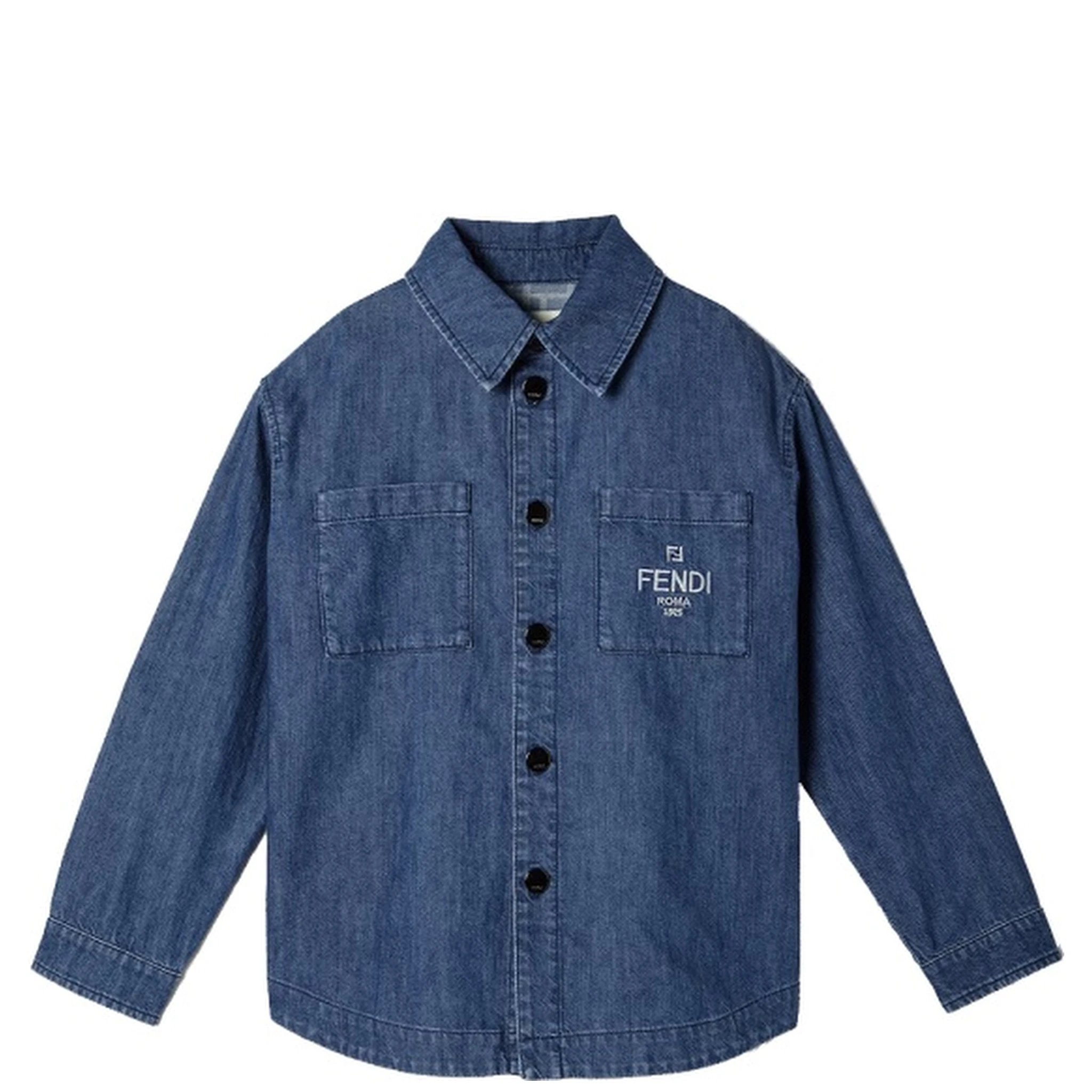 DENIM SHIRT WITH LOGO