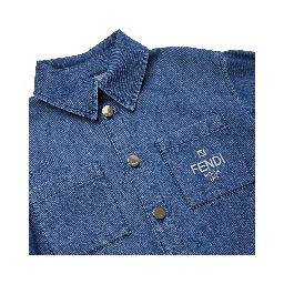 DENIM SHIRT WITH LOGO