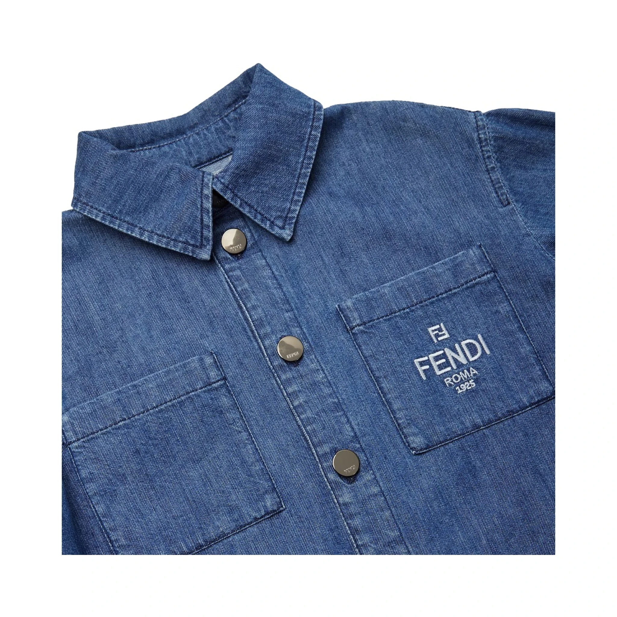DENIM SHIRT WITH LOGO