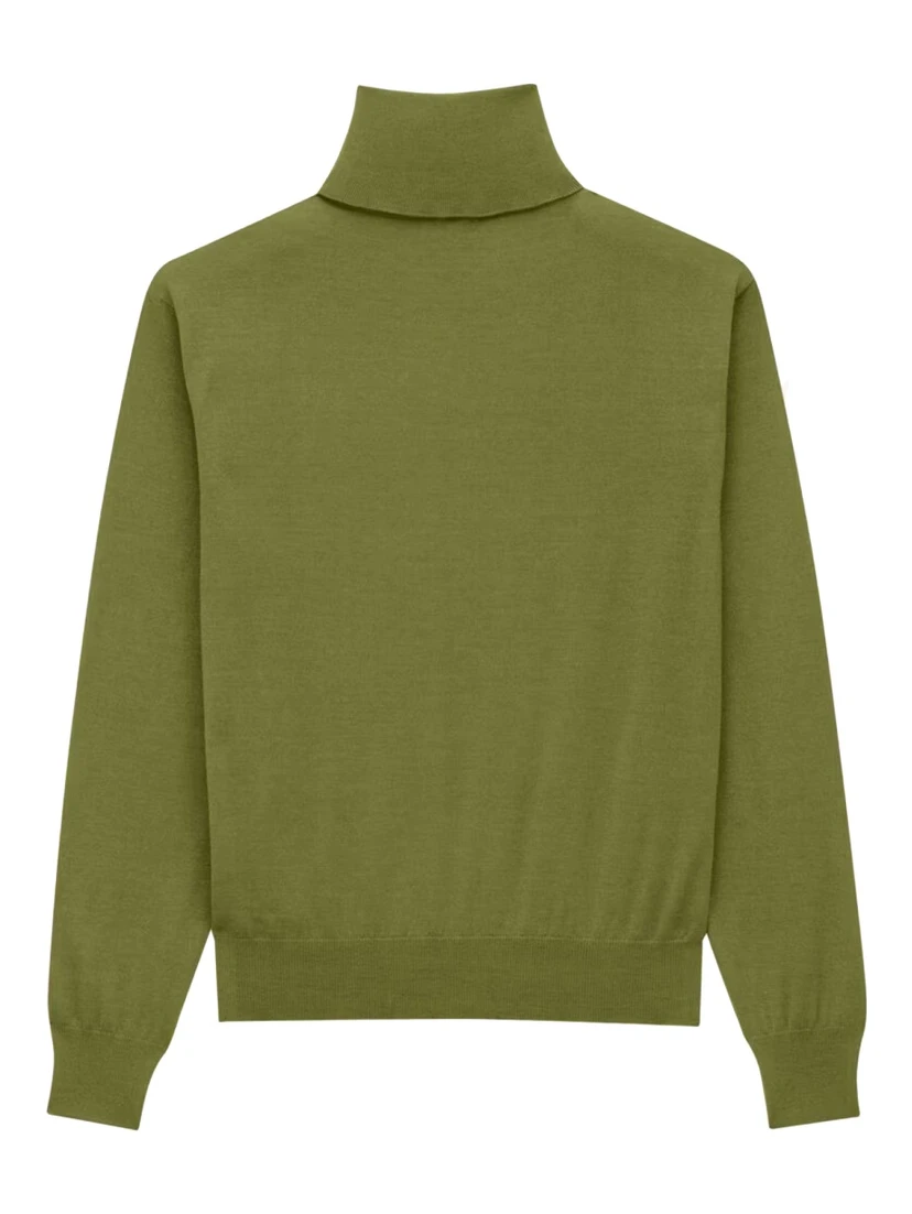 CASHMERE, WOOL AND SILK TURTLENECK PULLOVER