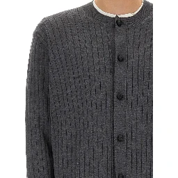RIBBED WOOL CARDIGAN