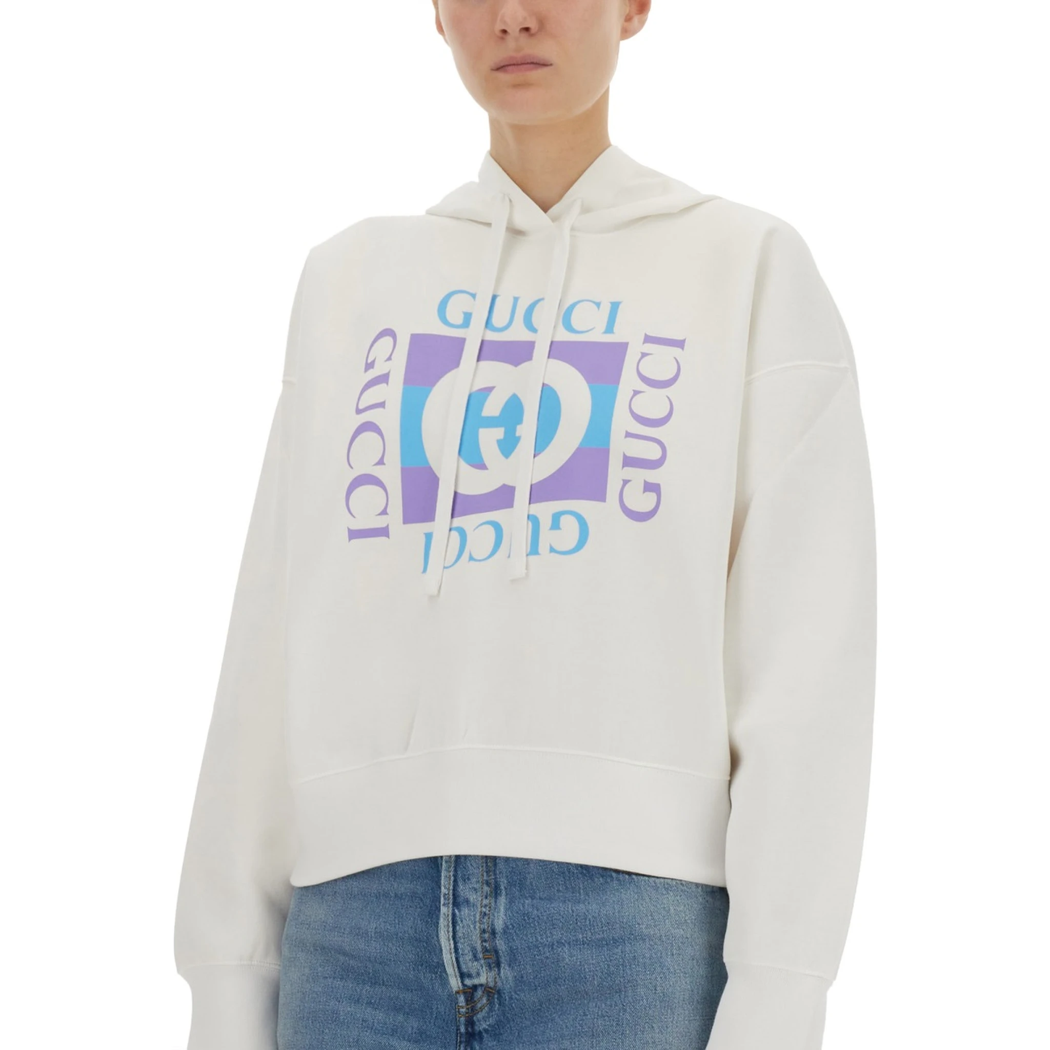 PRINTED COTTON HOODIE
