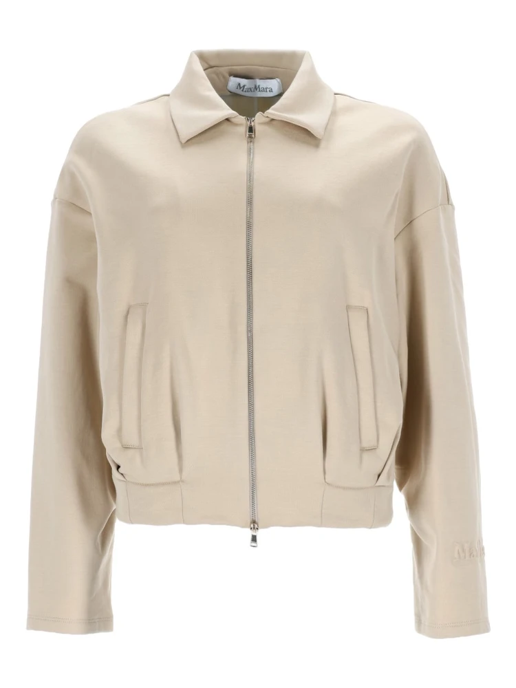 SILK AND COTTON CROP SWEATSHIRT