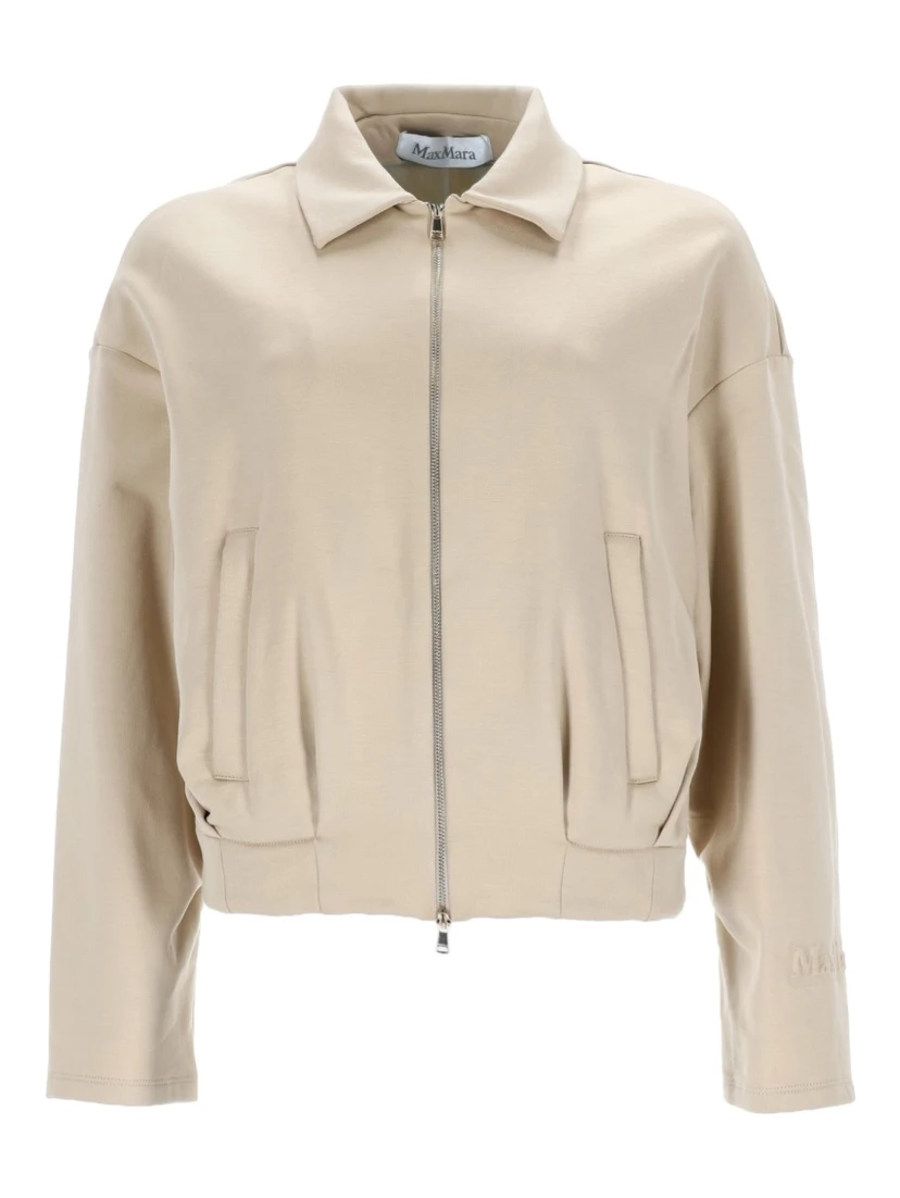 SILK AND COTTON CROP SWEATSHIRT