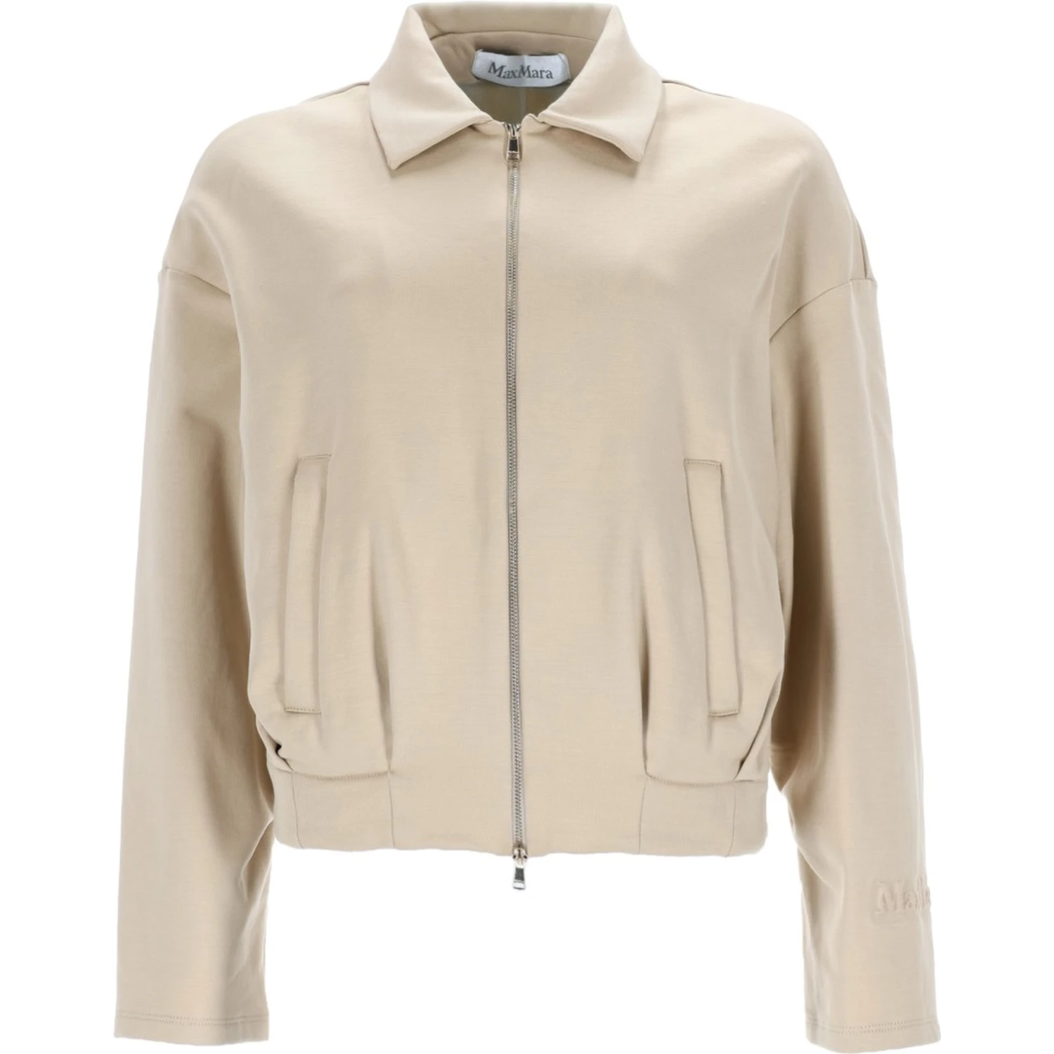 SILK AND COTTON CROP SWEATSHIRT