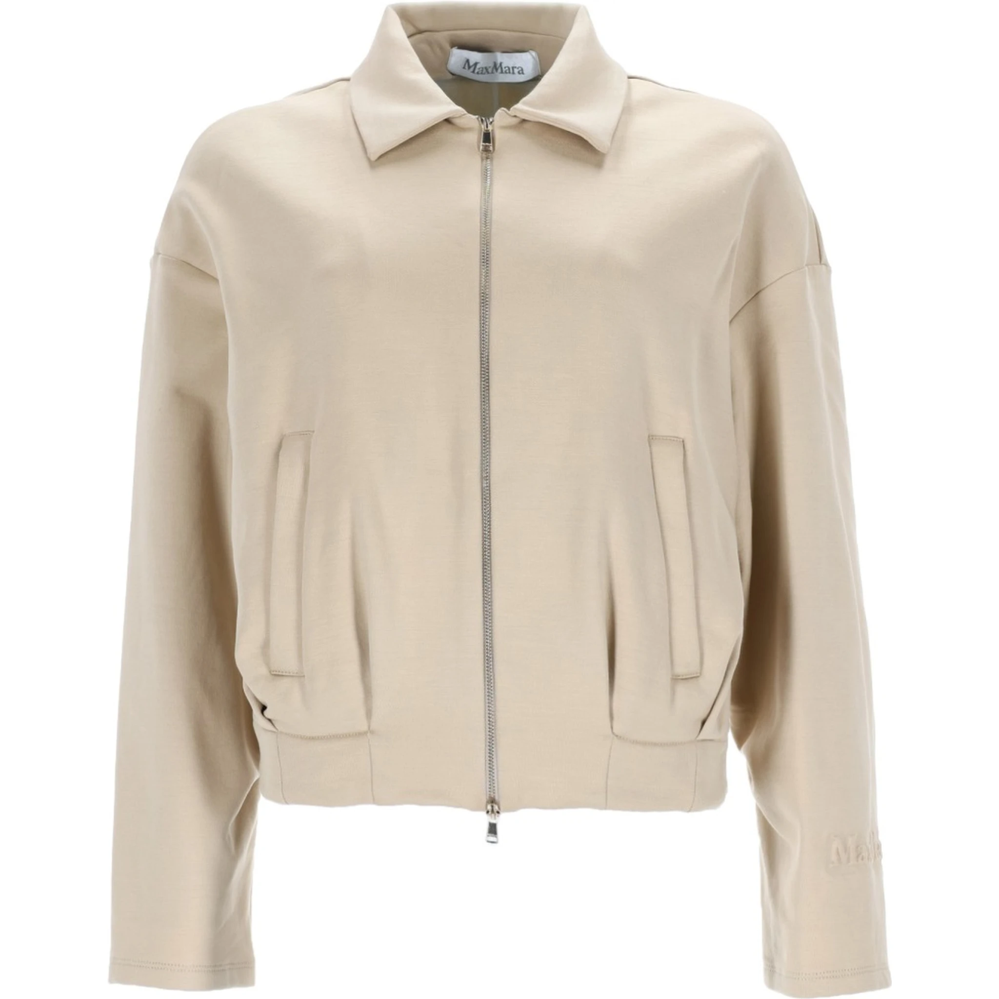 SILK AND COTTON CROP SWEATSHIRT