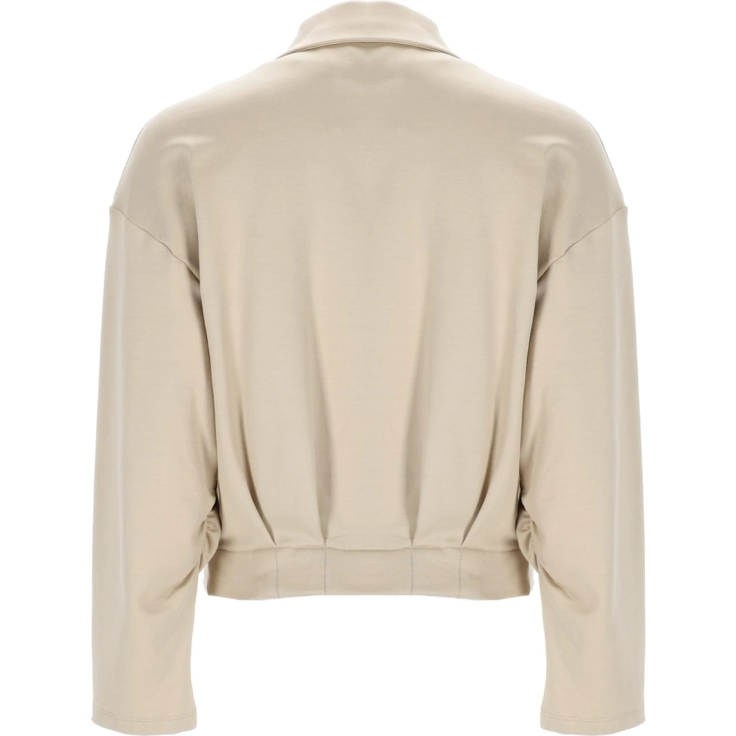 SILK AND COTTON CROP SWEATSHIRT