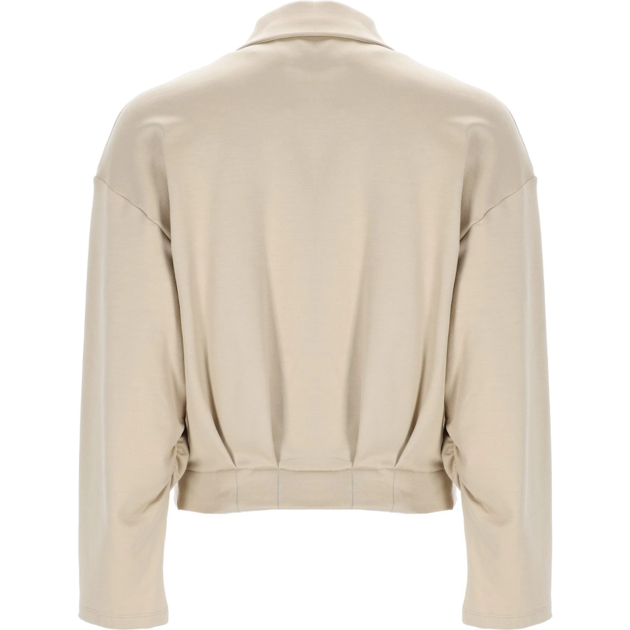 SILK AND COTTON CROP SWEATSHIRT