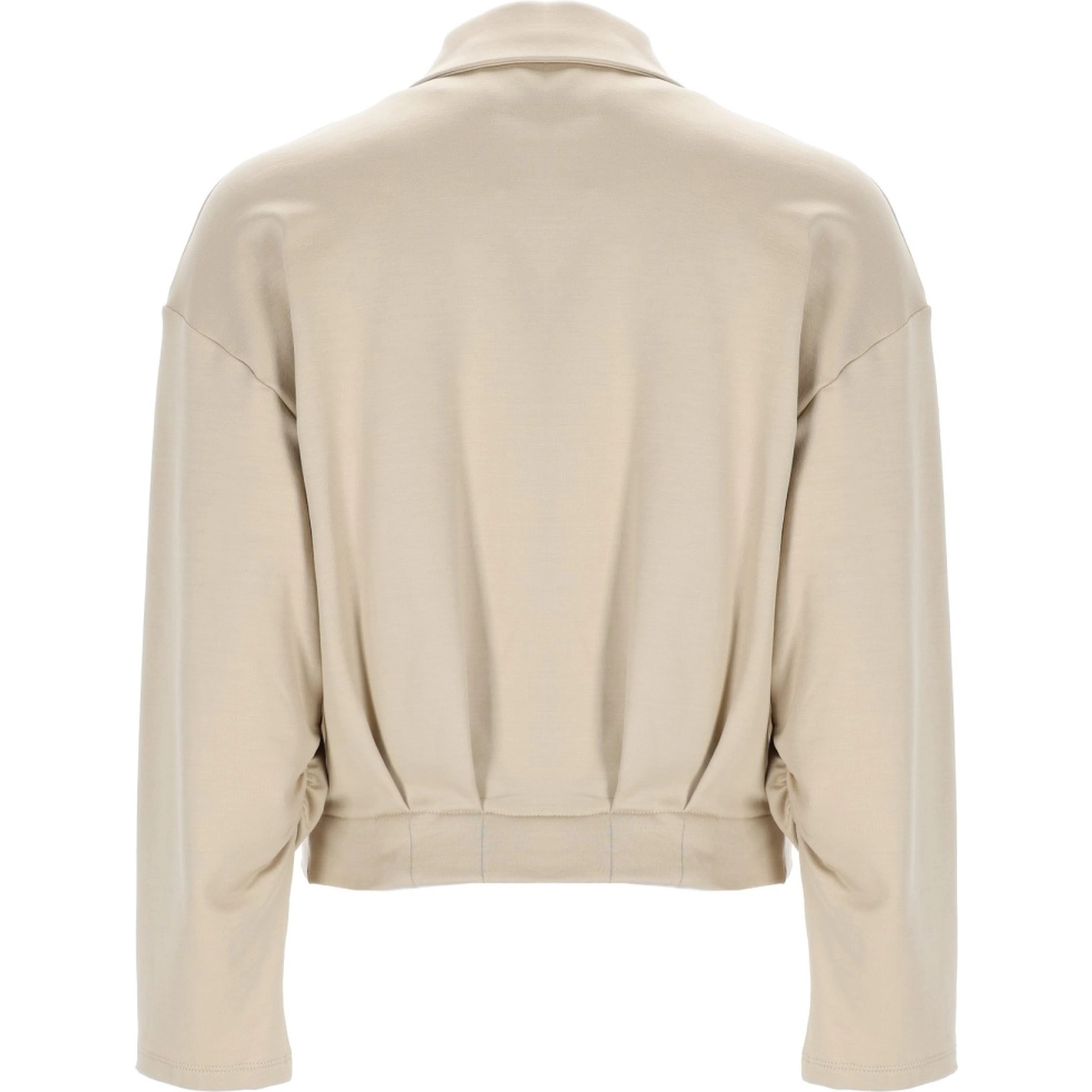 SILK AND COTTON CROP SWEATSHIRT