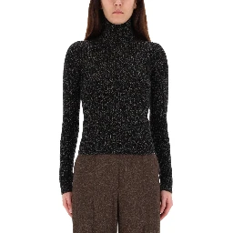WOOL AND CASHMERE MOULINÉ TURTLENECK