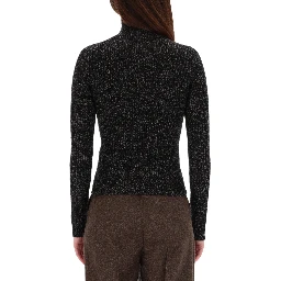 WOOL AND CASHMERE MOULINÉ TURTLENECK