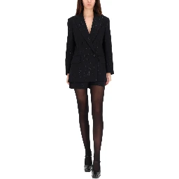 DOUBLE-BREASTED JACKET WITH RHINESTONE DETAILS
