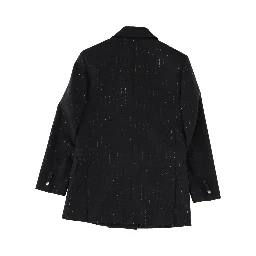 DOUBLE-BREASTED JACKET WITH RHINESTONE DETAILS
