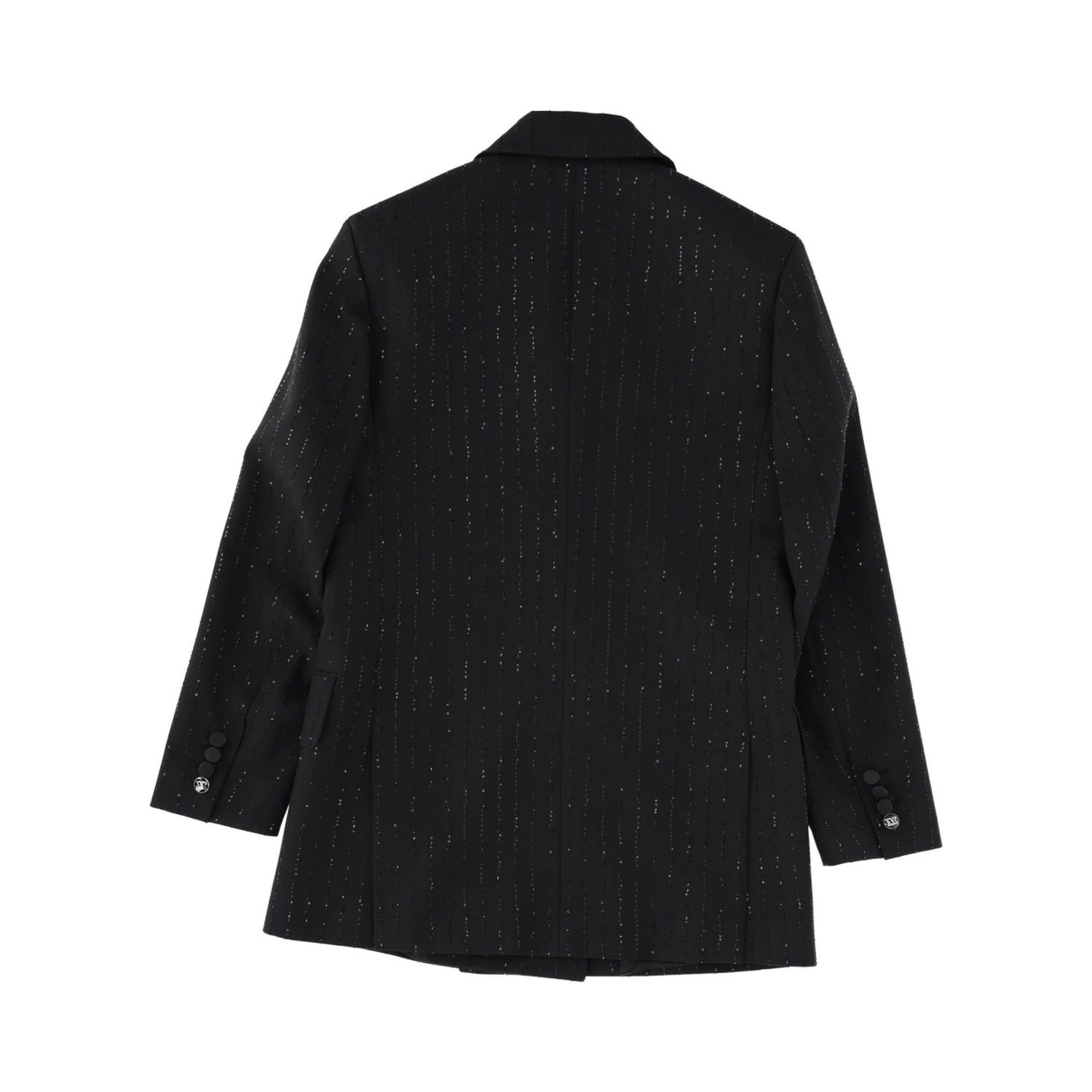 DOUBLE-BREASTED JACKET WITH RHINESTONE DETAILS