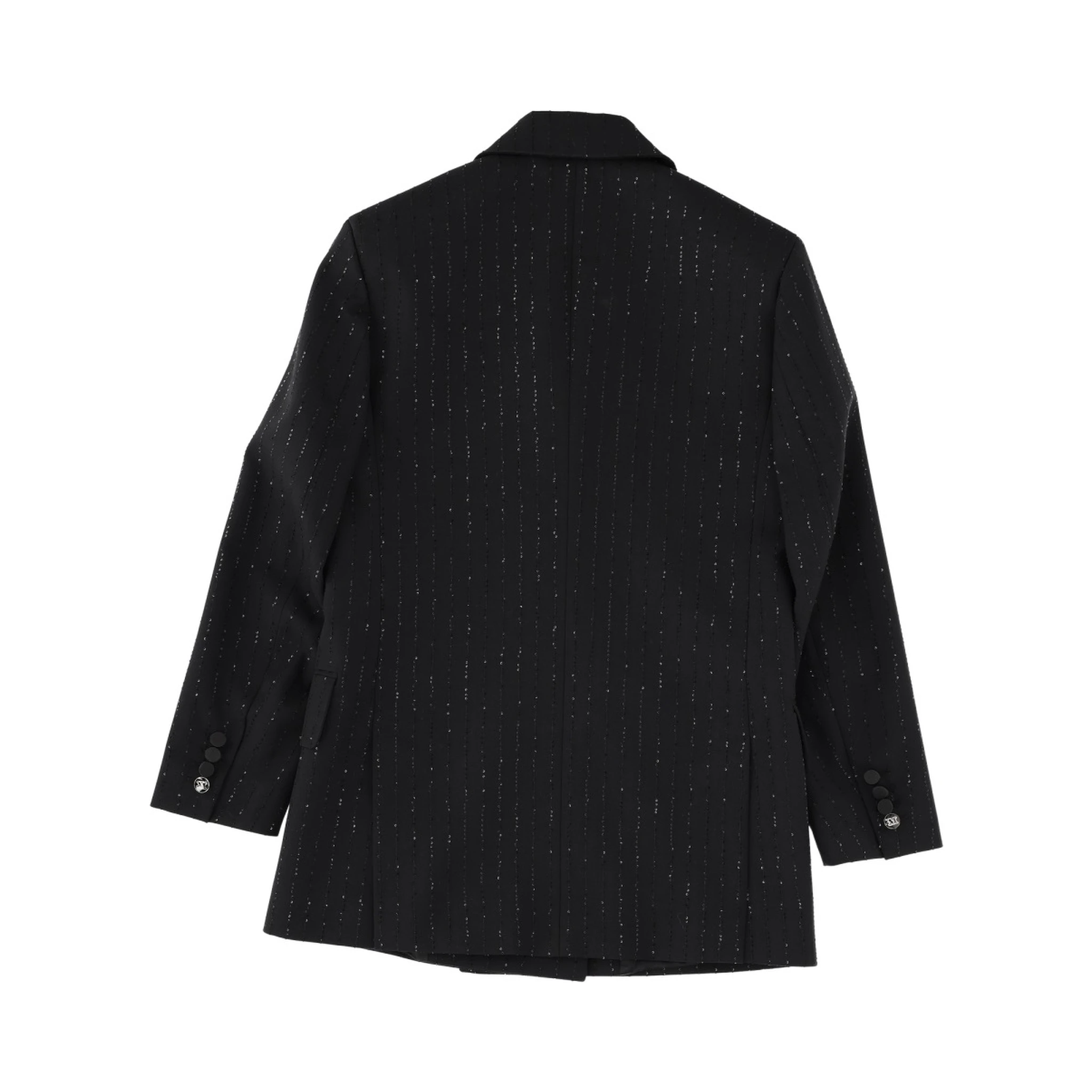 DOUBLE-BREASTED JACKET WITH RHINESTONE DETAILS