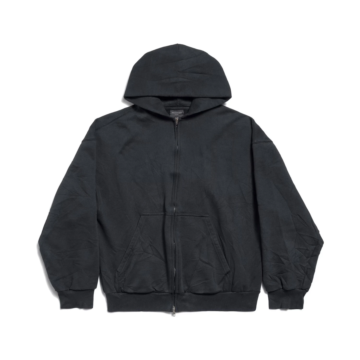 "FLIPPED" ZIPPERED SWEATSHIRT