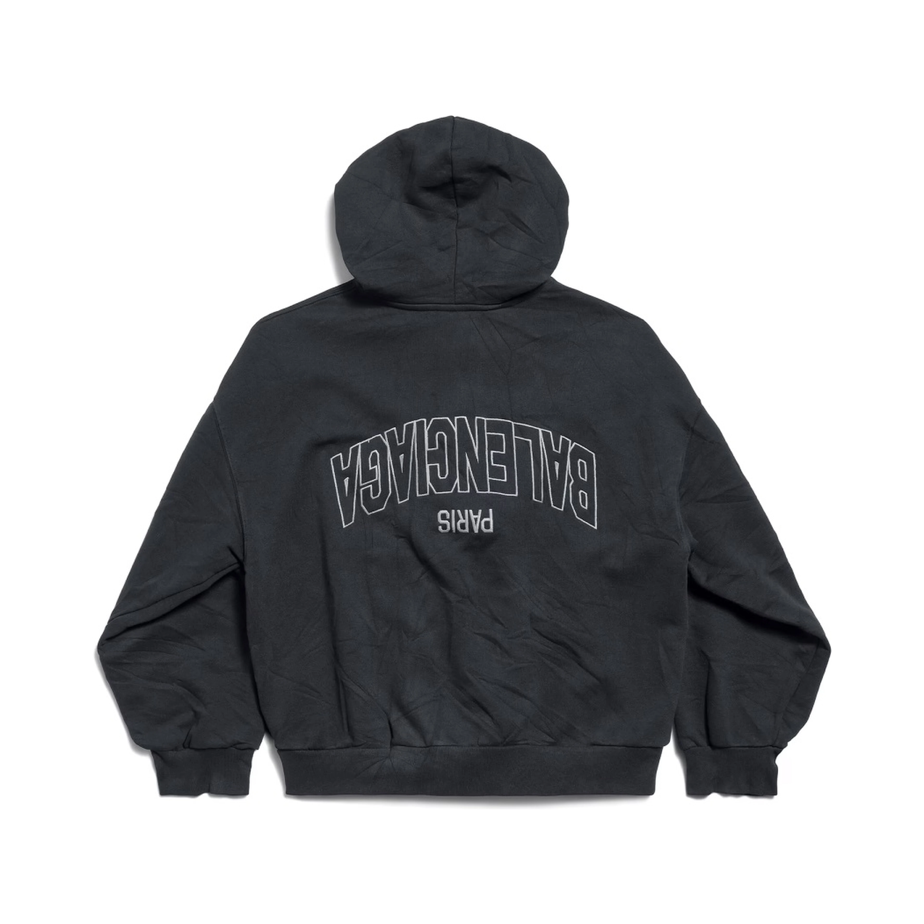 "FLIPPED" ZIPPERED SWEATSHIRT