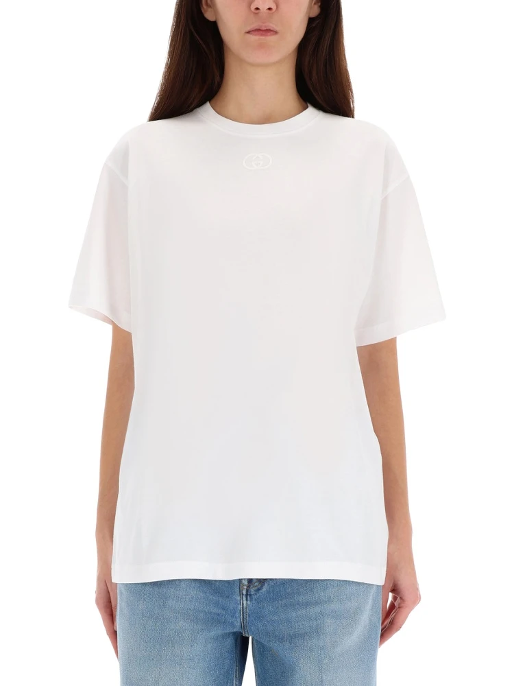 T-SHIRT WITH LOGO EMBROIDERY