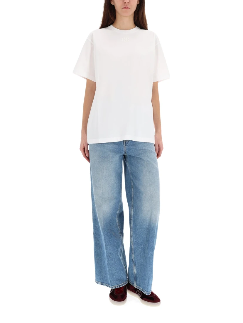 T-SHIRT WITH LOGO EMBROIDERY