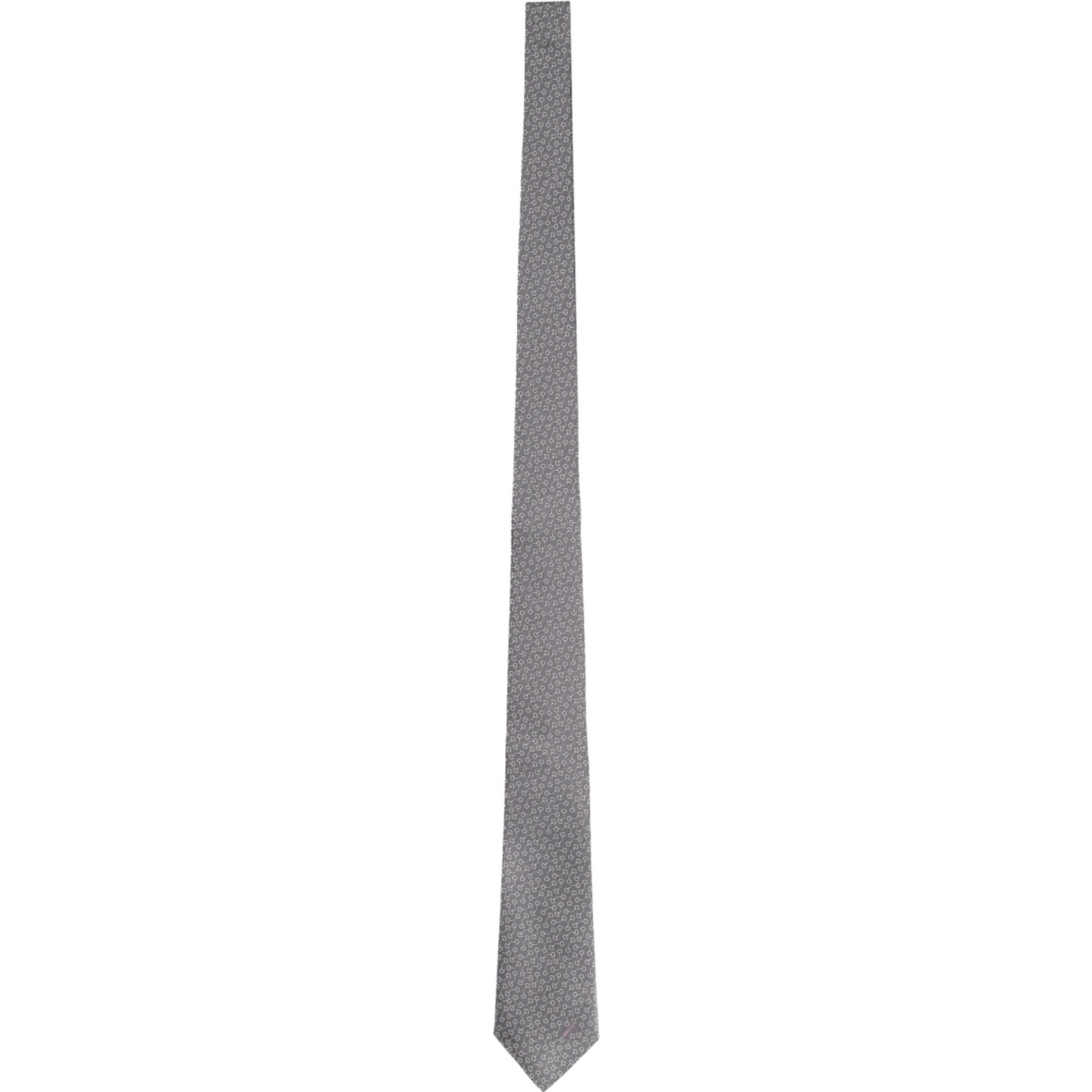 SILK TIE WITH CLAMPS