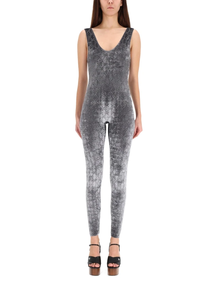 JUMPSUIT WITH "GG" EMBROIDERY