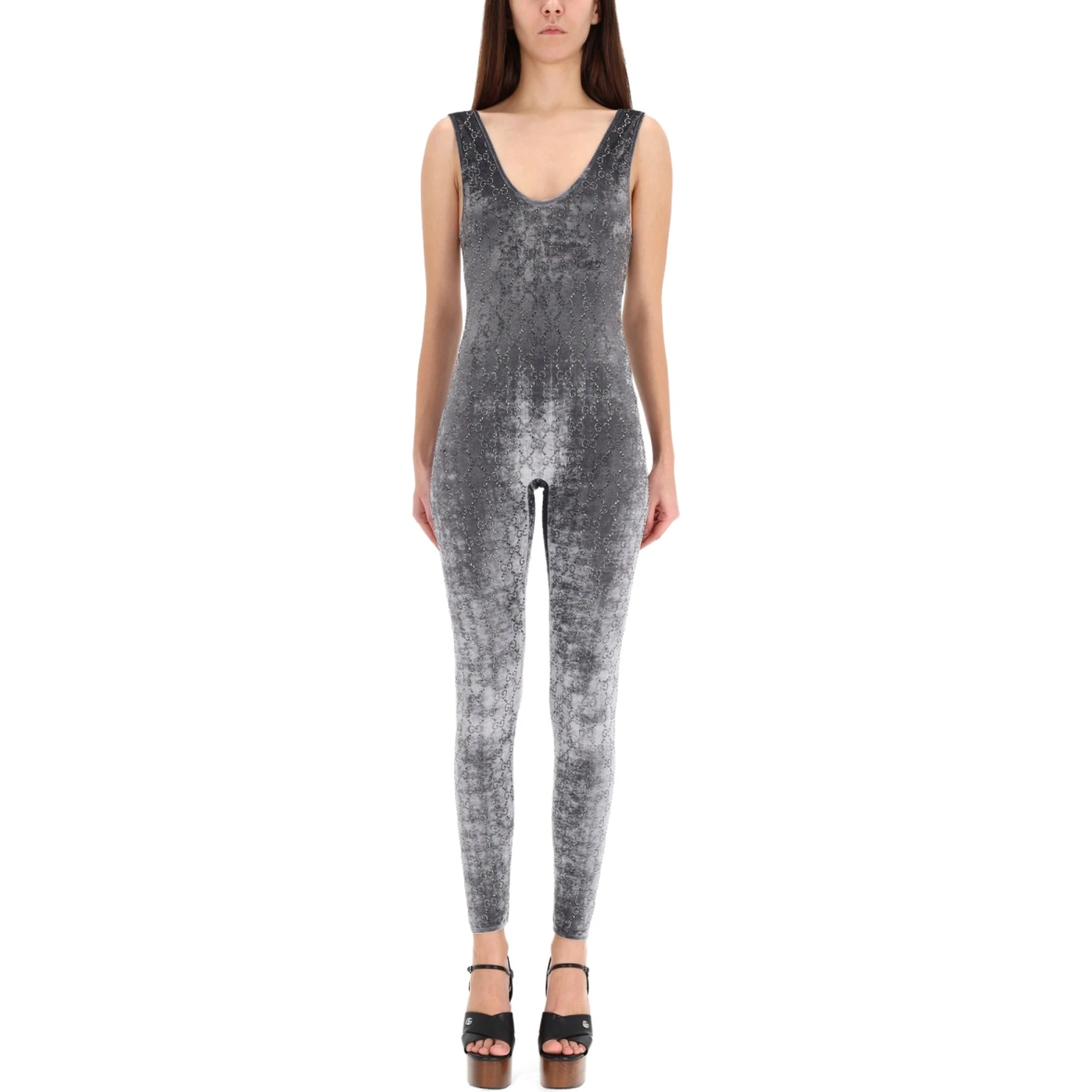 JUMPSUIT WITH "GG" EMBROIDERY