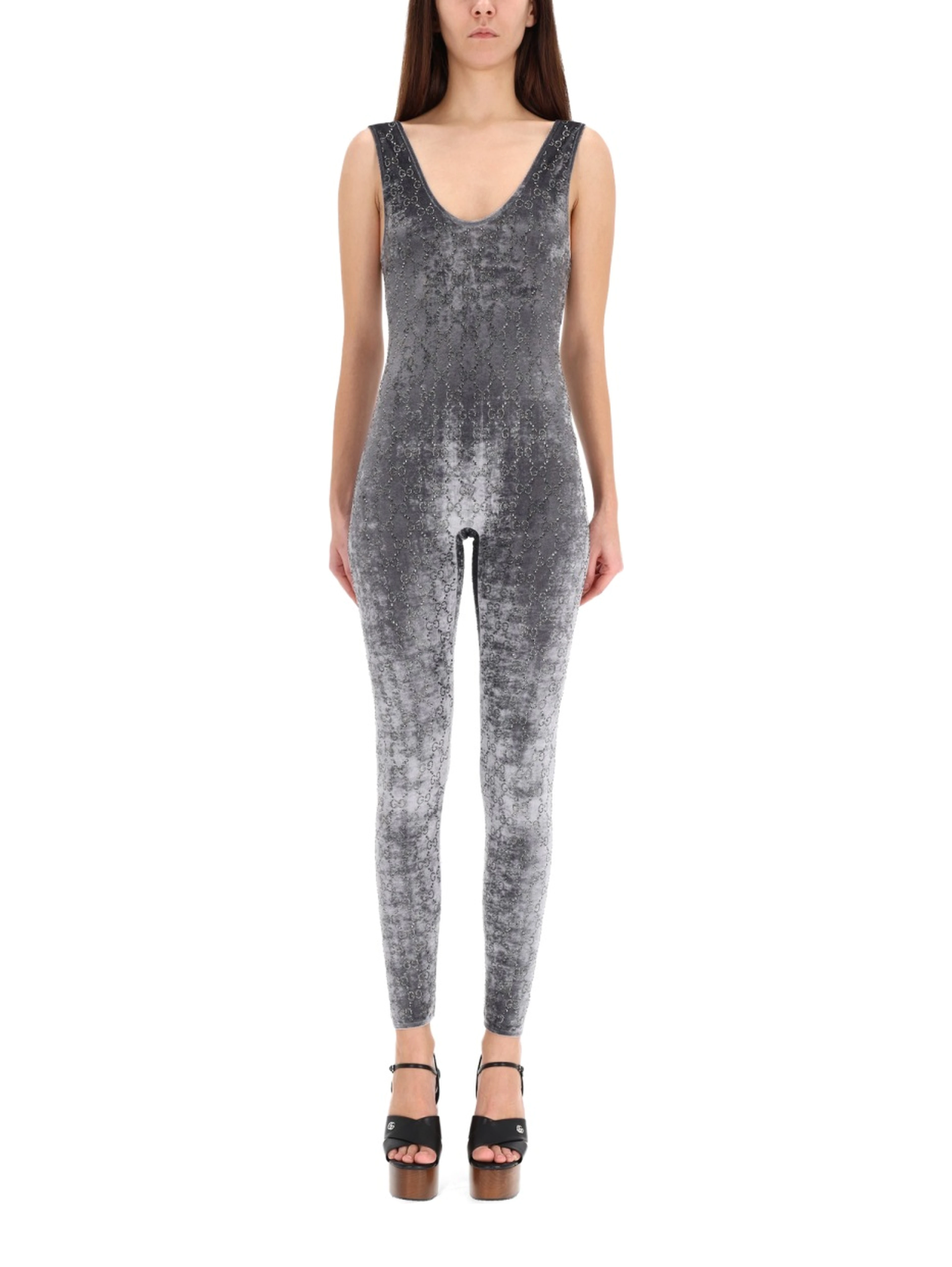 JUMPSUIT WITH "GG" EMBROIDERY