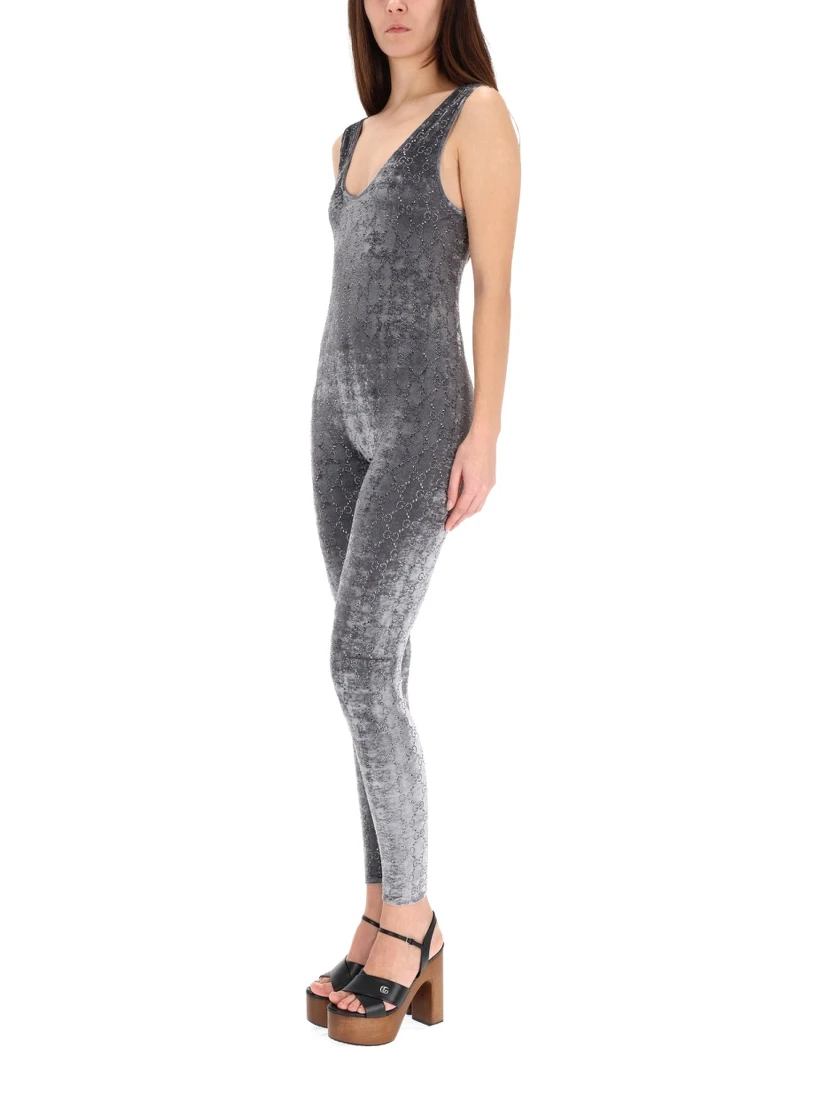 JUMPSUIT WITH "GG" EMBROIDERY