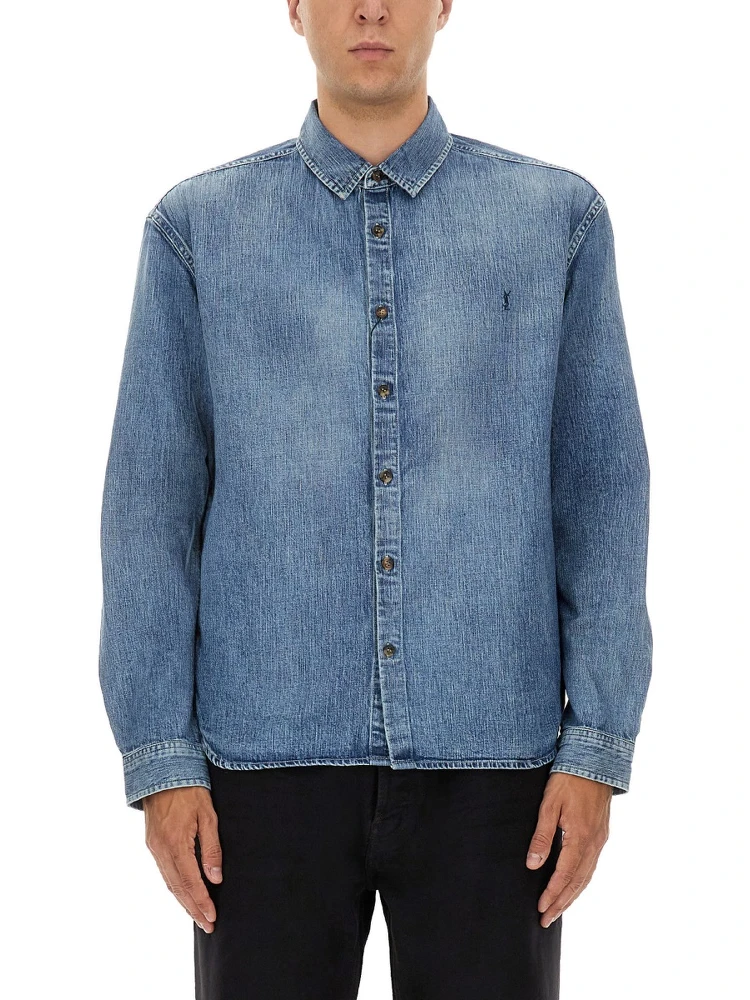 DENIM "CASSANDRE" SHIRT