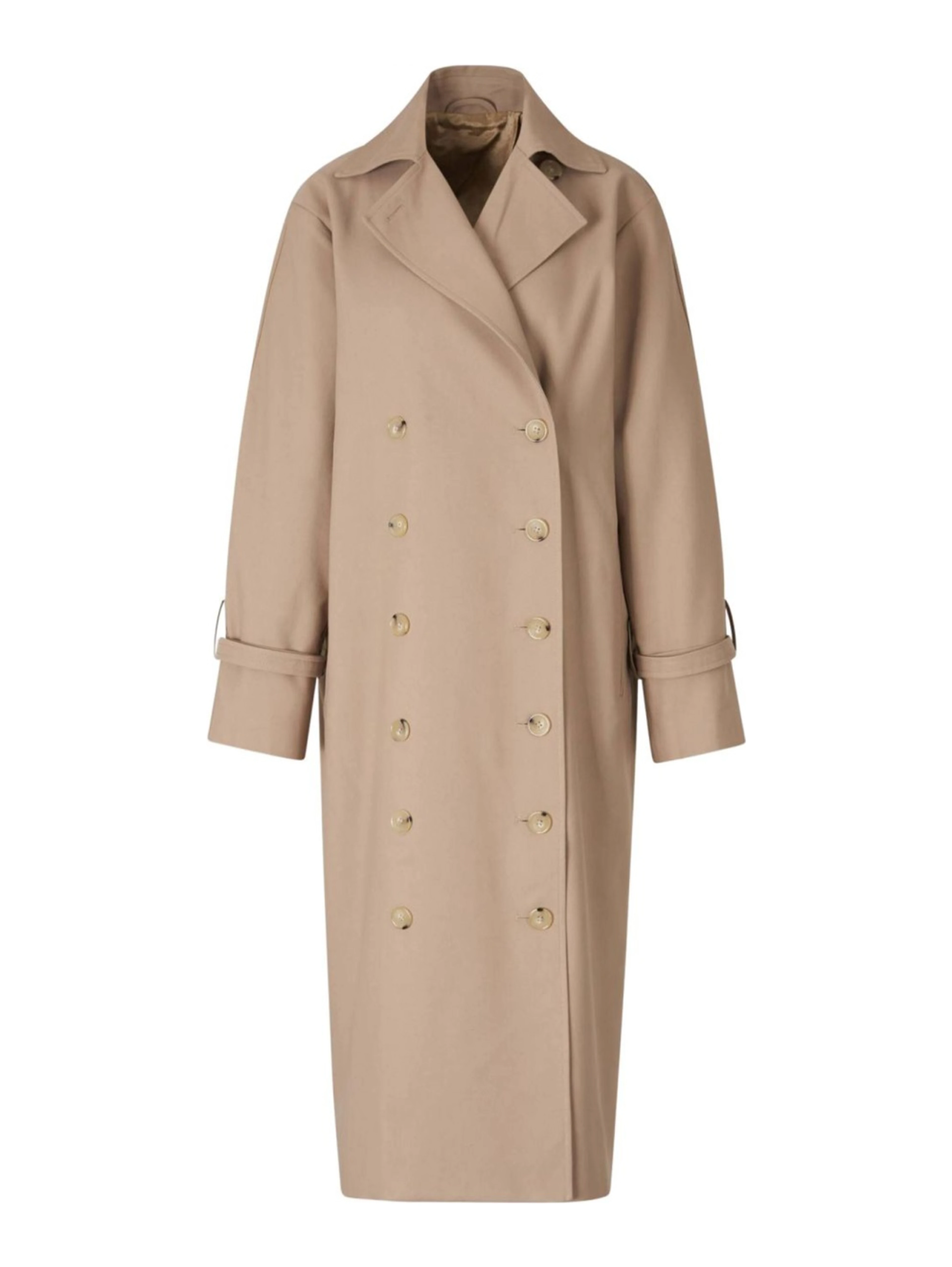 DOUBLE-BREASTED COTTON TRENCH COAT