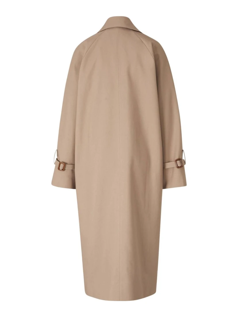 DOUBLE-BREASTED COTTON TRENCH COAT