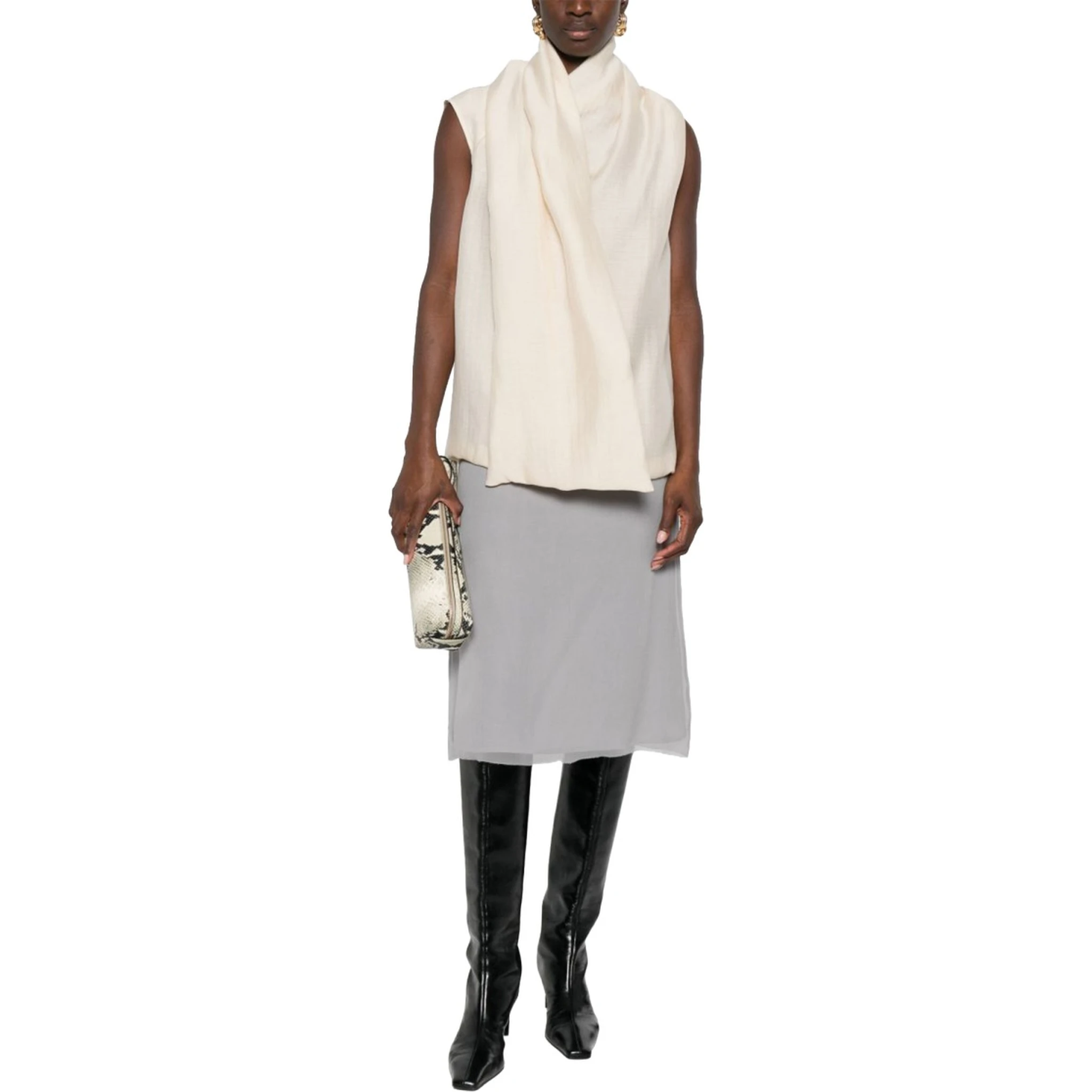 BLOUSE WITH SCARF