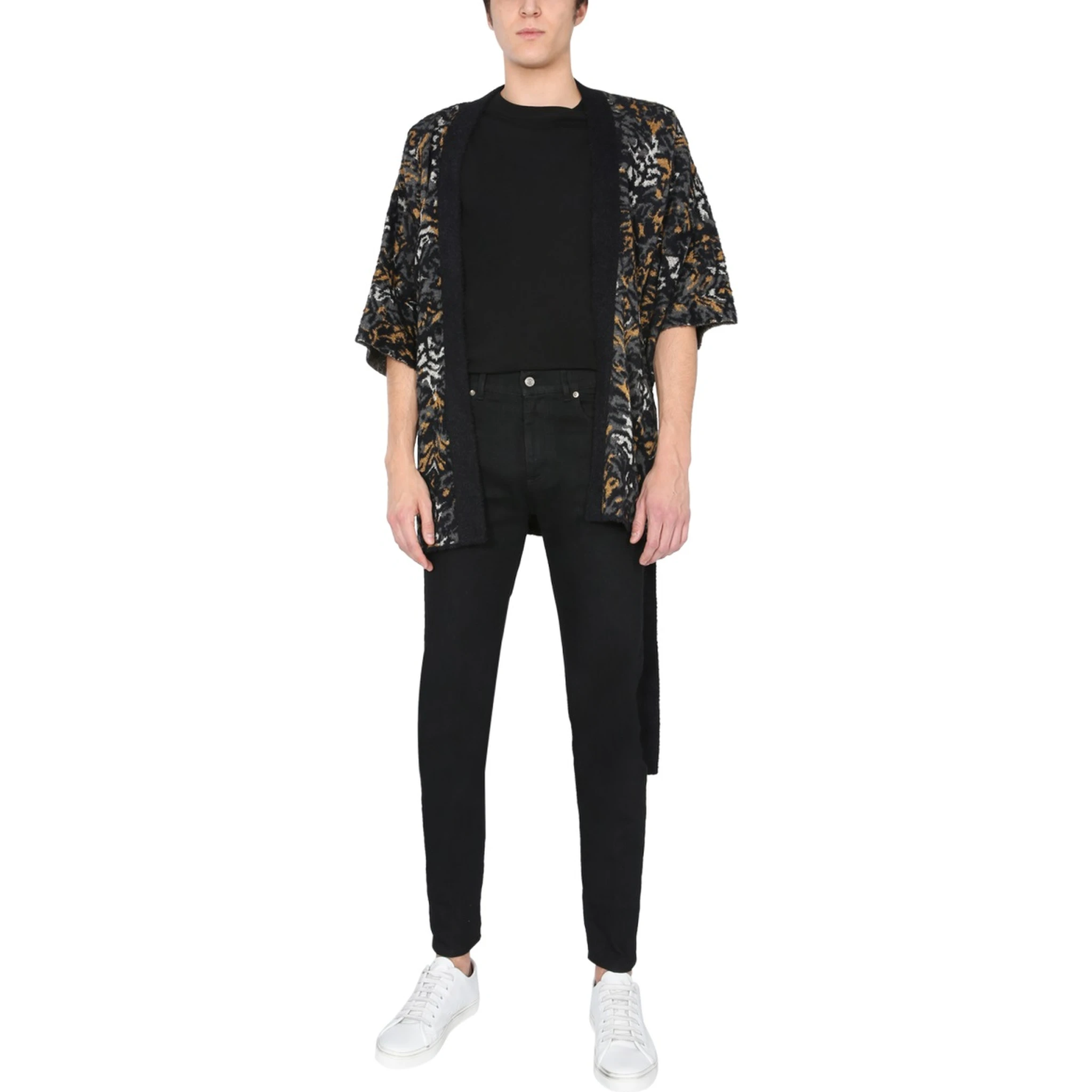 JACQUARD KNIT KIMONO