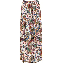 PANTALONE PALAZZO CON CINTURA E MOTIVO PAISLEY