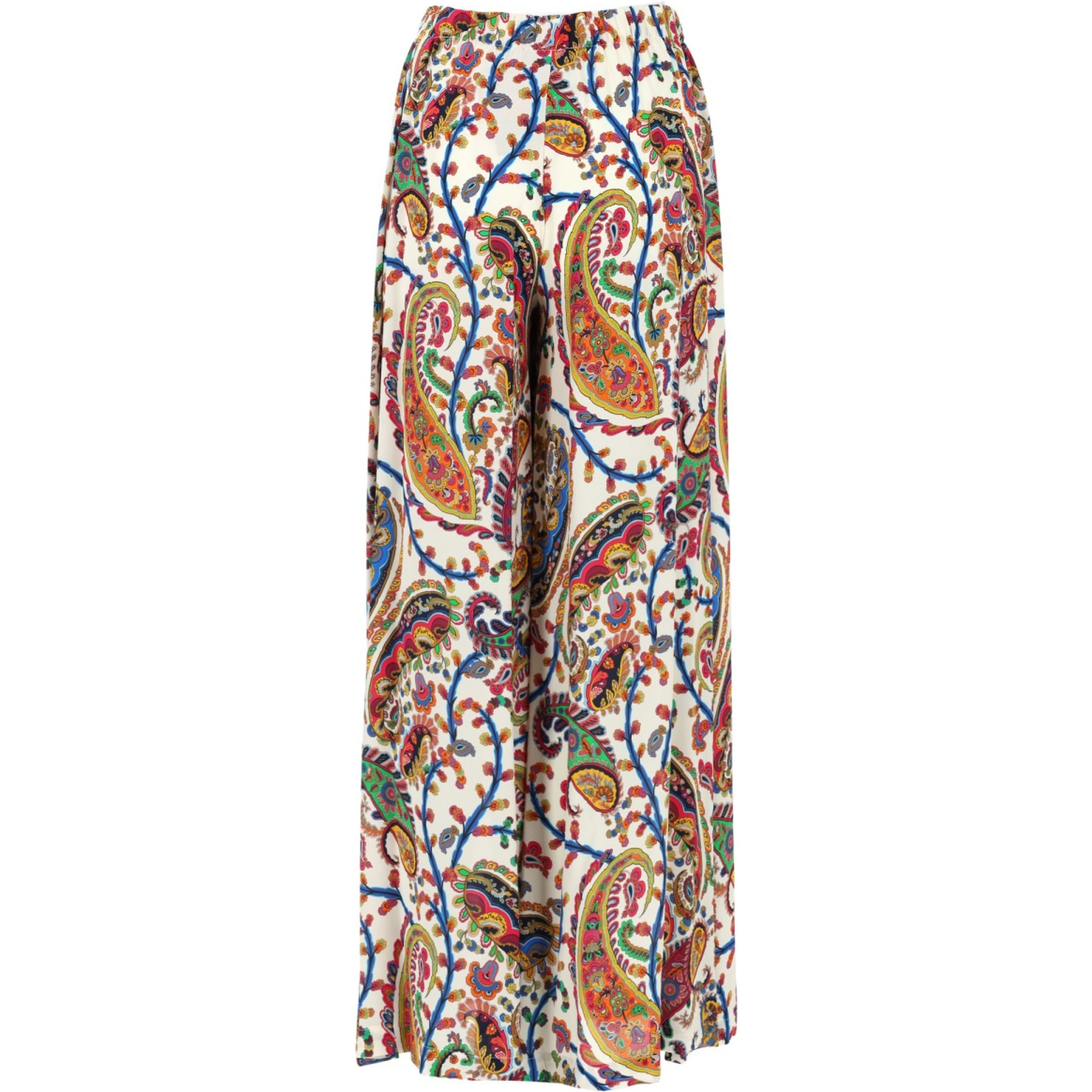 PANTALONE PALAZZO CON CINTURA E MOTIVO PAISLEY