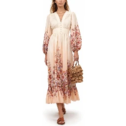V-NECK LONG DRESS